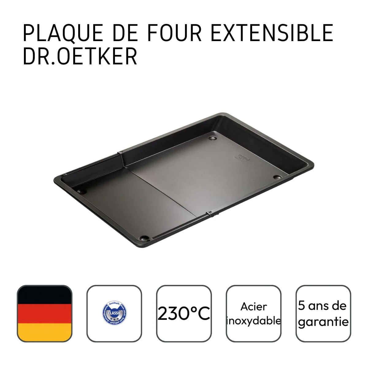Plaque four extensible Tradition Dr. Oetker