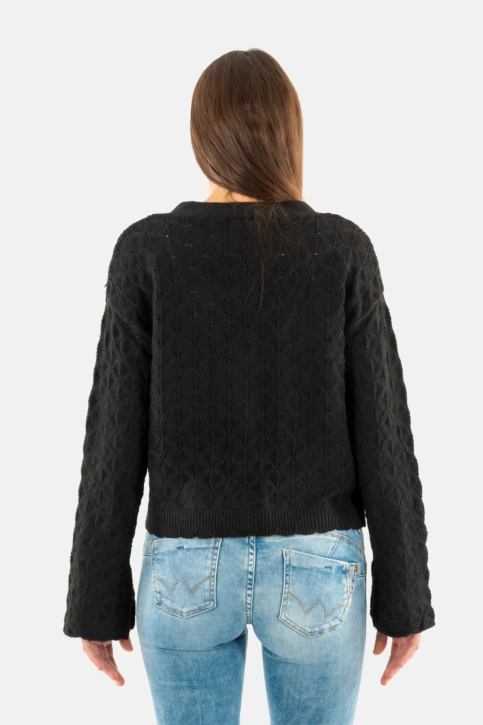 Gilets cardigans only liana black white pearls