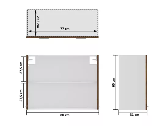 Armoire en verre suspendue 