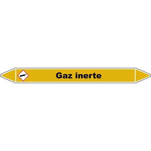 Marqueur de Tuyauterie - Gaz Inerte - NFX 08-105 - Vinyle Laminé
