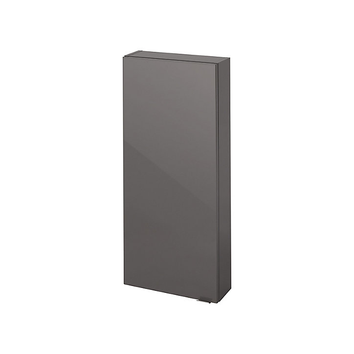 Armoire de salle de bains faible profondeur GoodHome Imandra gris taupé L.40 x H.90 x P.15 cm