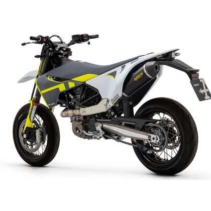 Silencieux Arrow Race-tech Alu Dark embout carbone - Noir