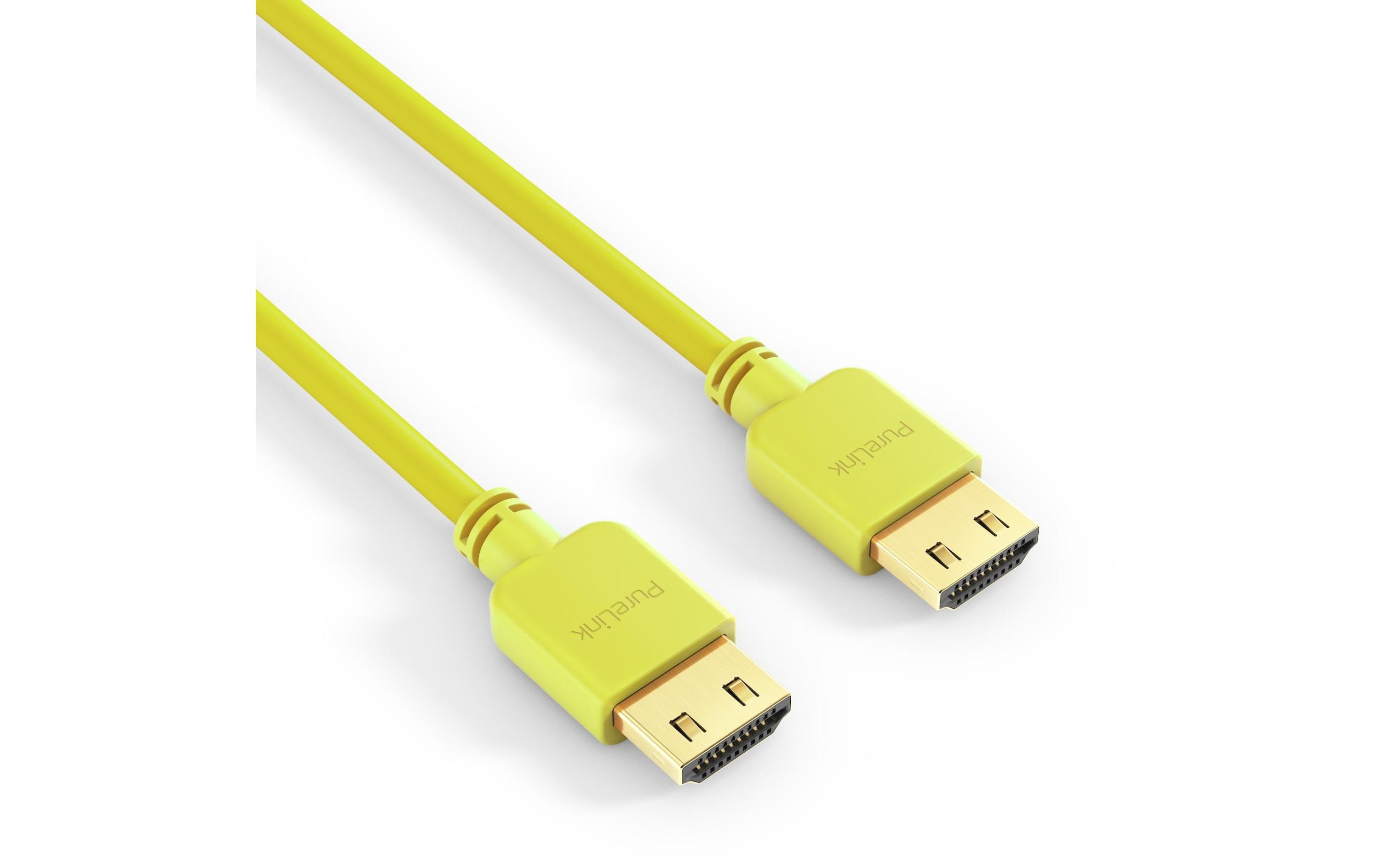 Kabel Slim HDMI - HDMI, 1 mUltra dünnes, flexibles High Speed PureInstall HDMI-Kabel mit Ethernet und SLS