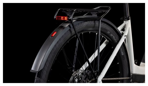 VTC Électrique Cube Touring Hybrid One 500 Easy Entry Shimano Cues 9V 500 Wh 700 mm Blanc Cotton Gris 2025
