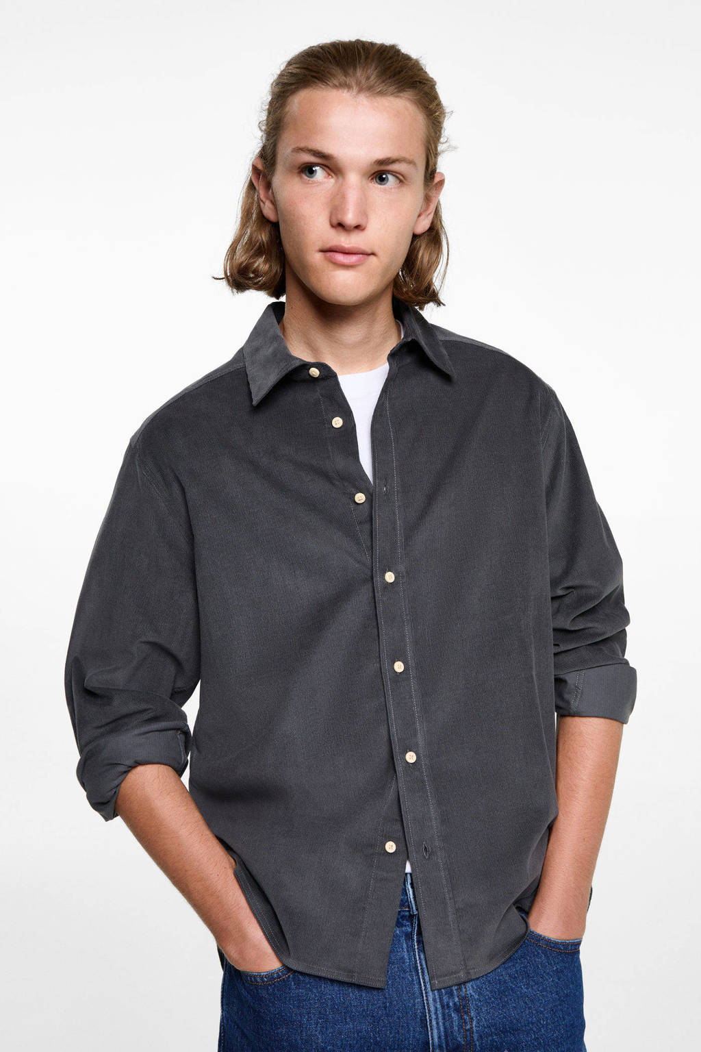 MANGO TEEN overhemd antraciet