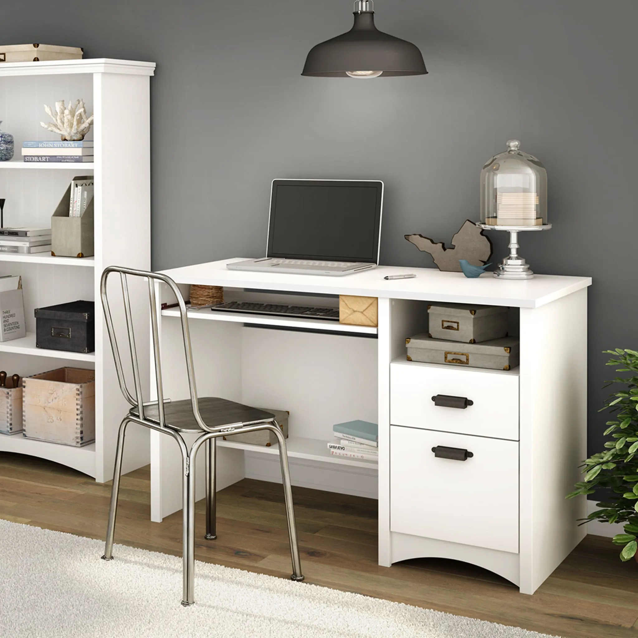 South Shore Bureau de Travail - Gascony Blanc Solide