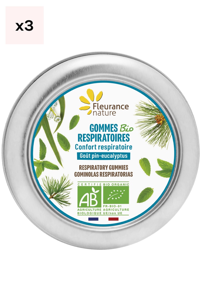 Gommes respiratoires bio - Confort des voies respiratoires - 3 x 35 g