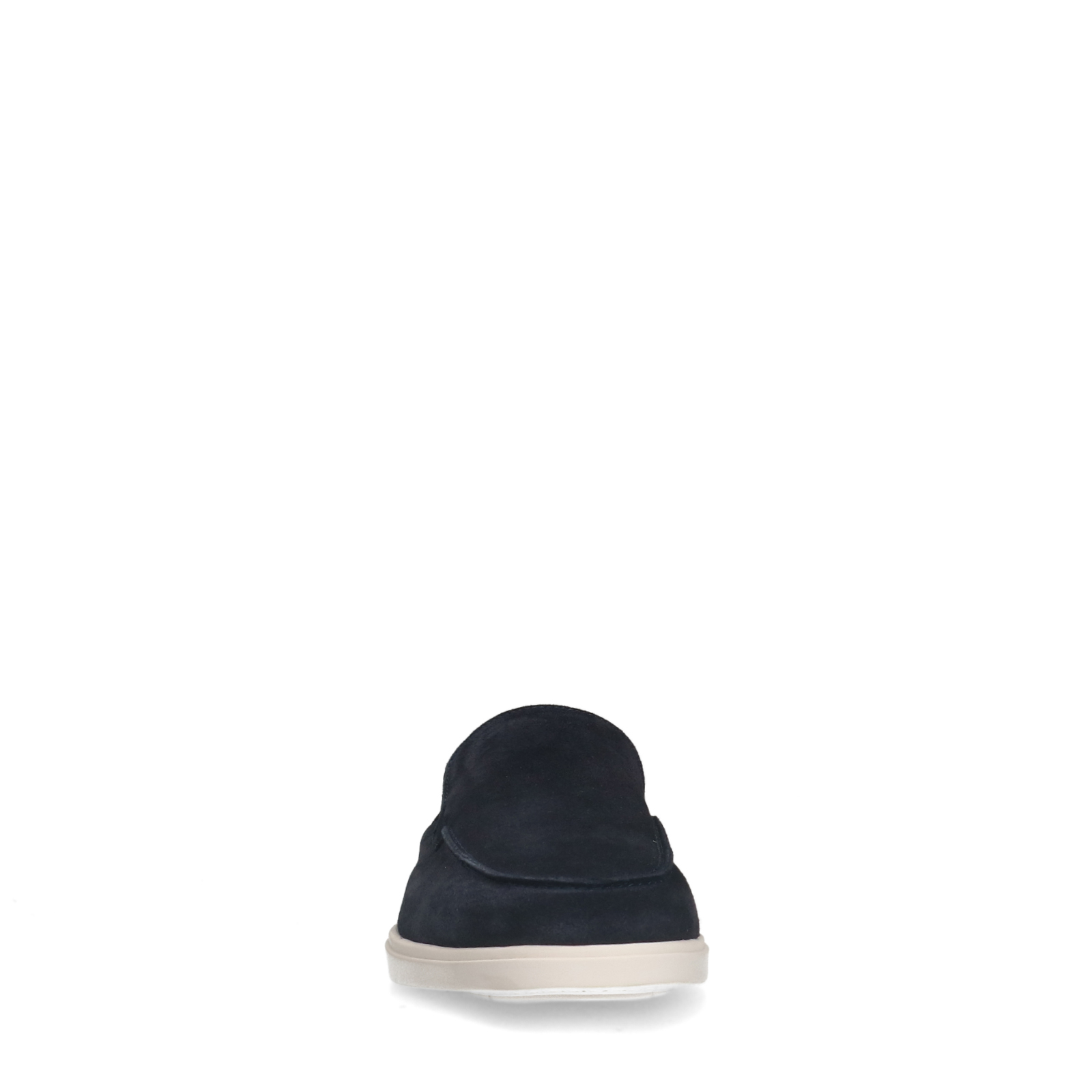 Donkerblauwe suède loafers