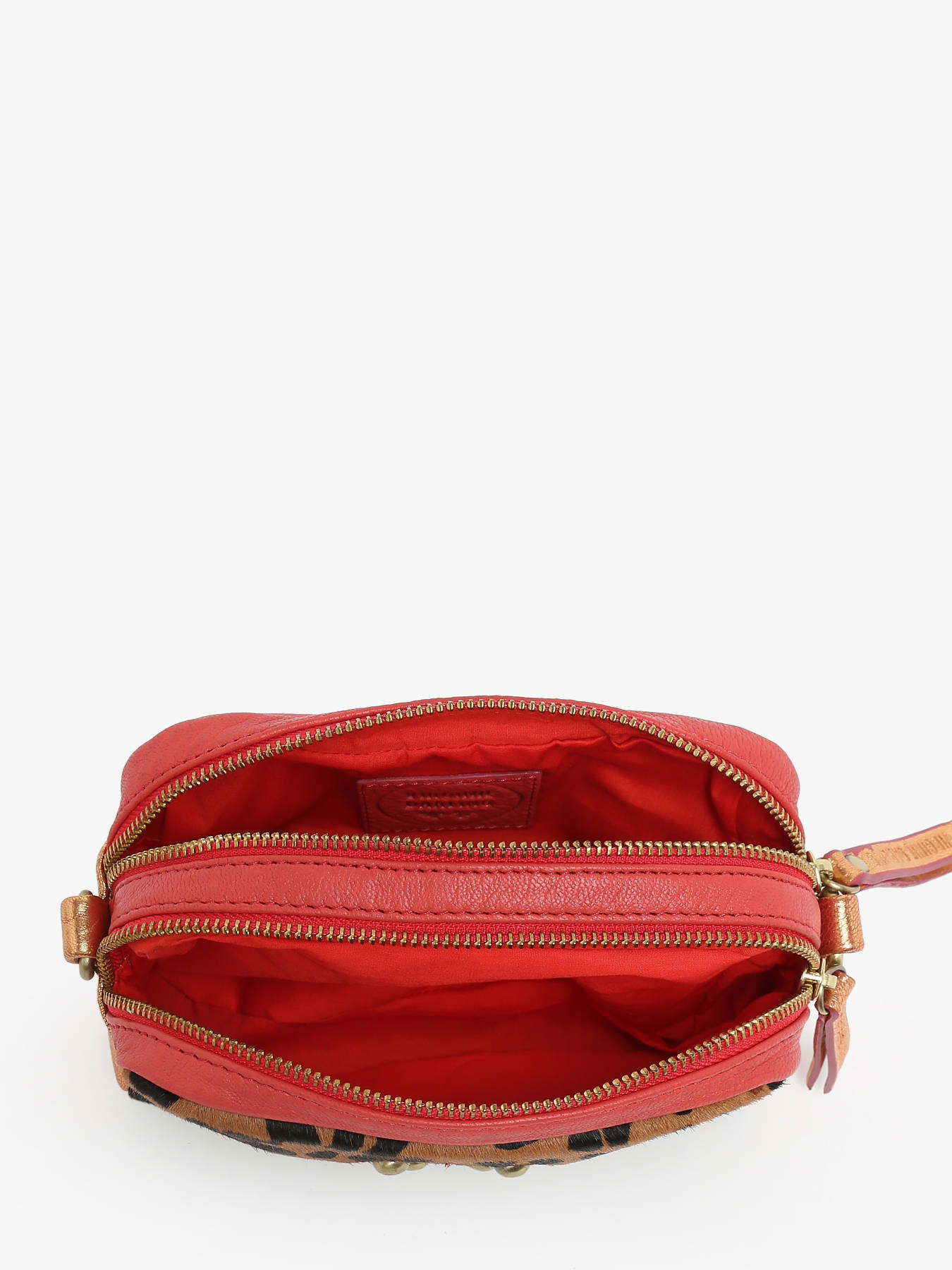 Sac bandoulire Lopard cuir VIRGINIE DARLING