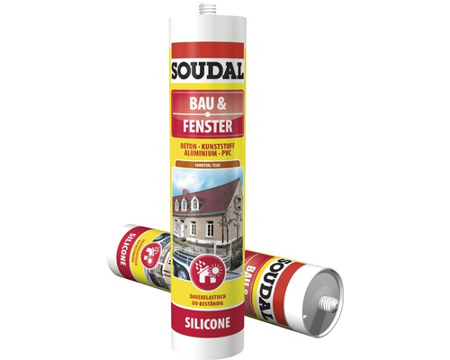 Soudal 1K bouw- & raamsilicone teak 300 ml
