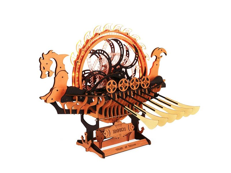 RoboTime Bausatz Viking Dragon Ship Viking Dragon Ship (Lasercut Holzbausatz)