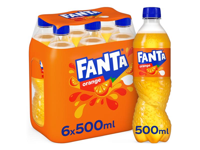 Fanta Soft-Drinks Orange 6 x 0.5 l Kohlensäurehaltiges Erfrischungsgetränk mit Fruchtgeschmack