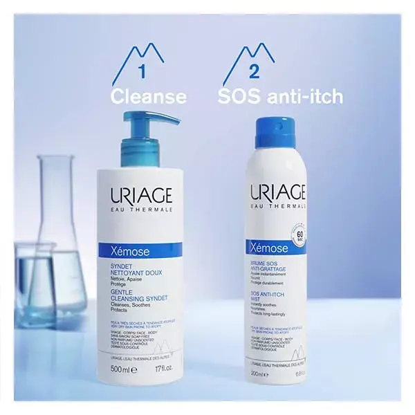 Uriage Xémose Syndet Gel de Limpeza Suave para Pele Seca e Atópica 500ml