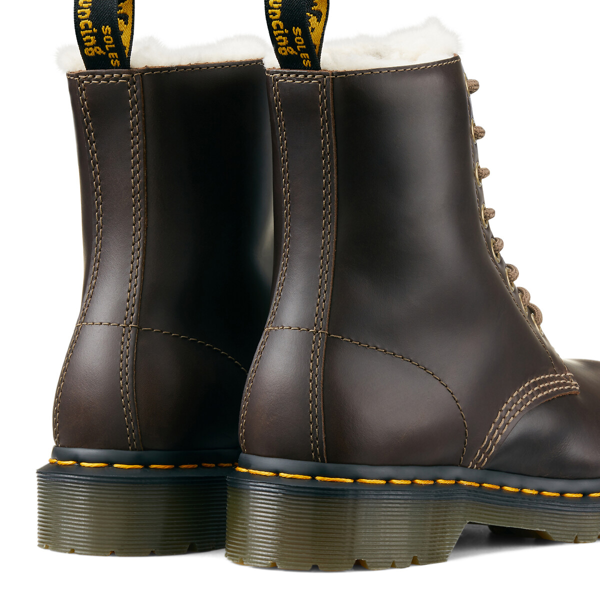 DR. MARTENS<br>Botas de cano curto forradas 1460 Pascal Serena em couro