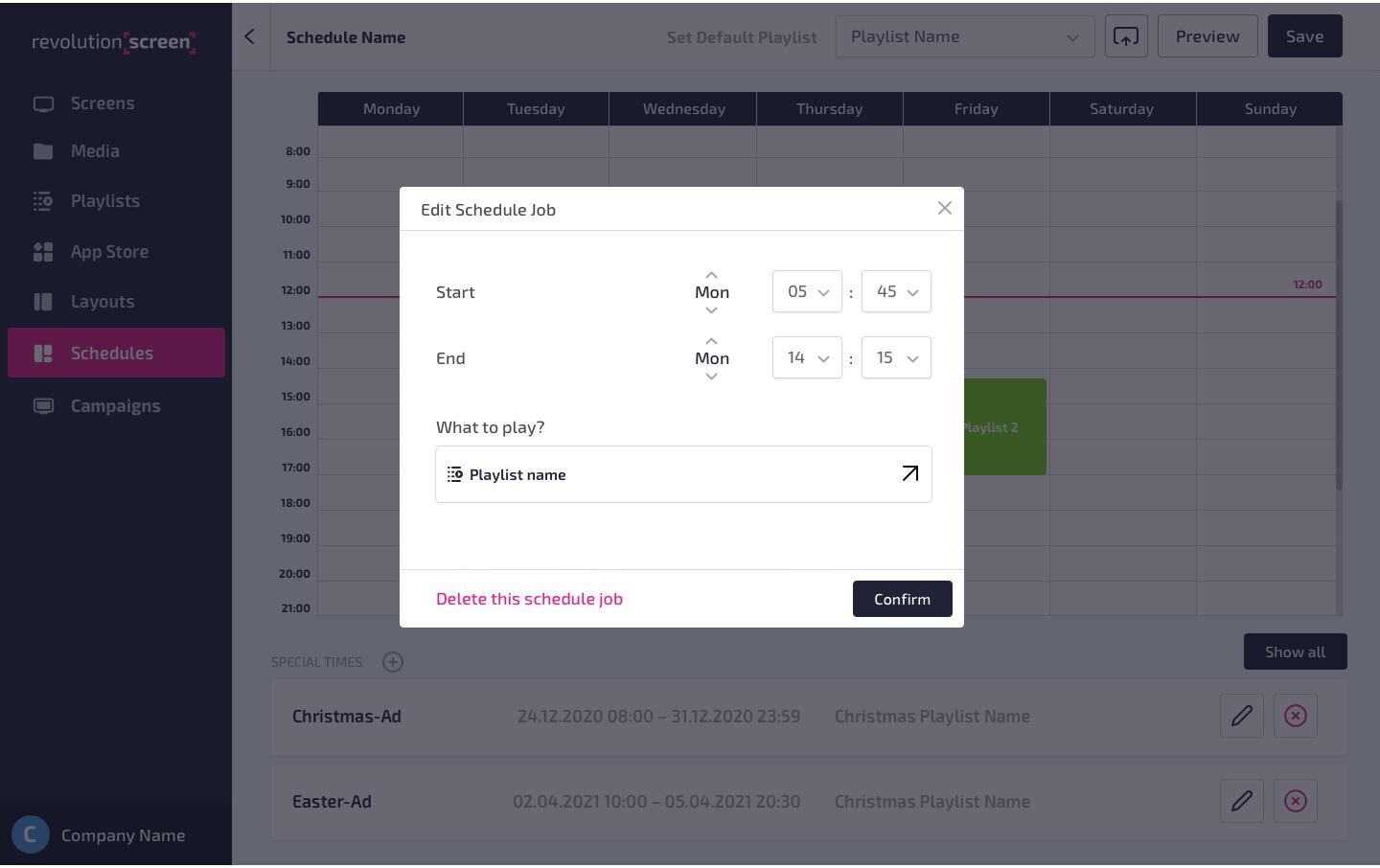 Digital Signage Software revolutionScreen Pro 1 Jahr<br>RevolutionSCREEN Digital Signage Software – Die neue und effiziente Art, digitale Displays zu bewirtschaften