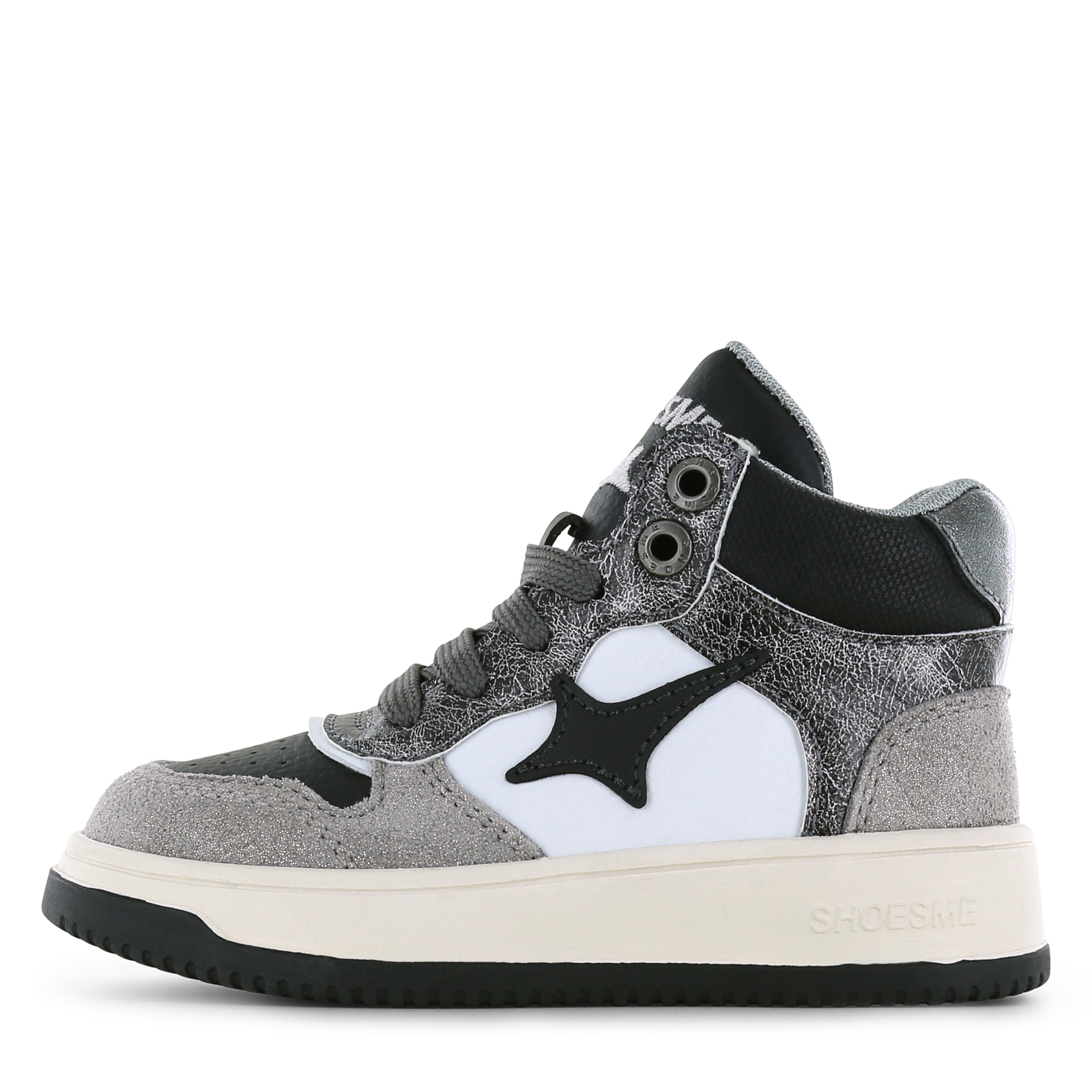 Shoesme zilveren sneaker Microfiber leer, Suède | Sale