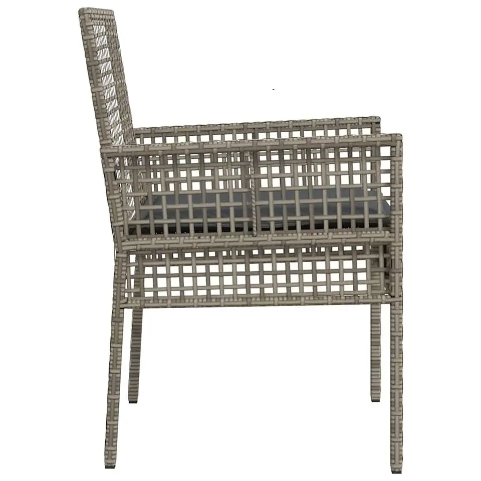 vidaXL - Tuinstoel - Grijs - Poly rattan - 53 x 60 x 85cm
