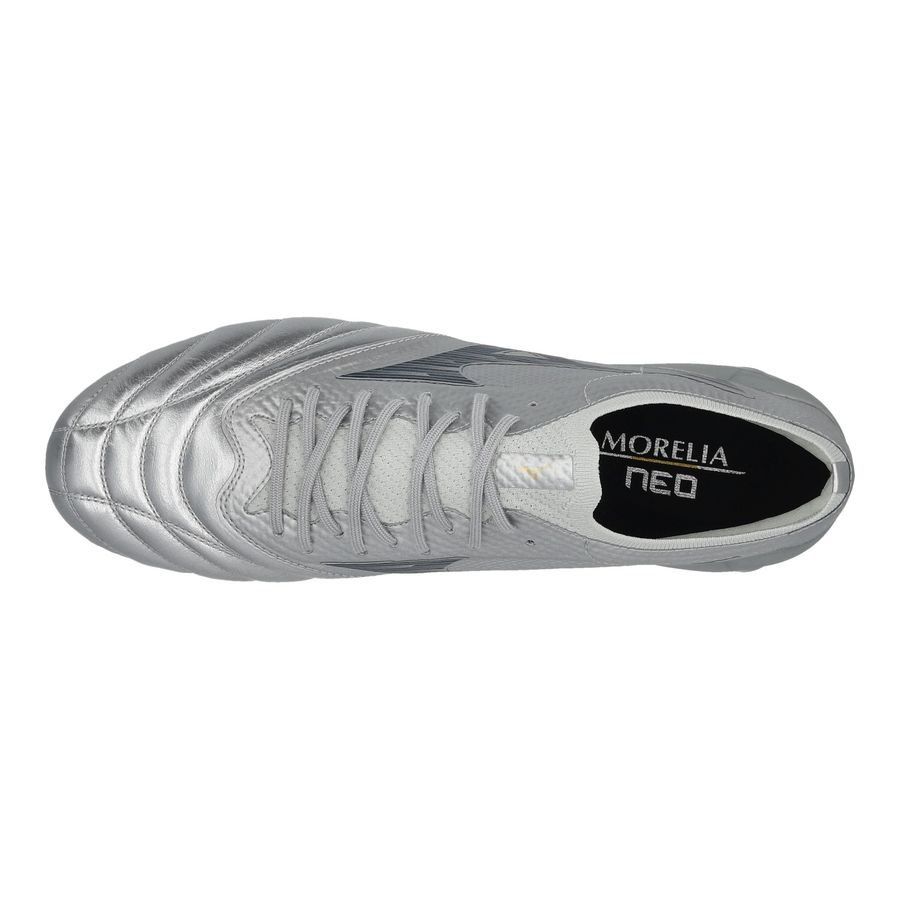 Mizuno Morelia Neo IV Beta Elite FG/AG Platinum Silver - Argent/Gris