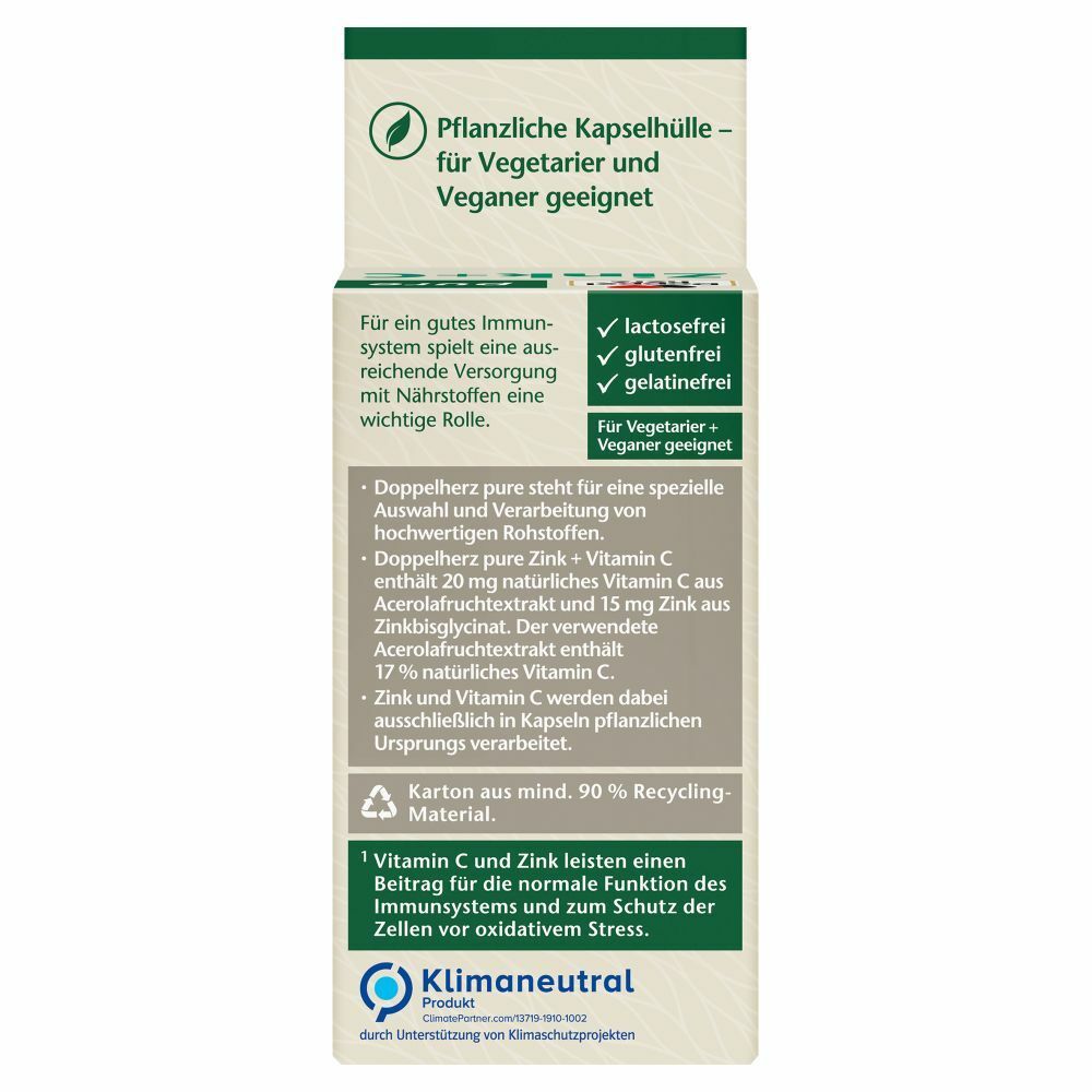 Doppelherz® pure Zink + C