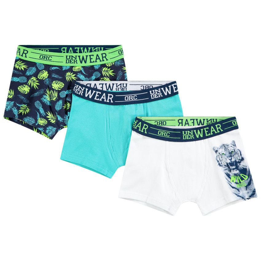 Lot de 3 boxers pour garçon - Bleu marine