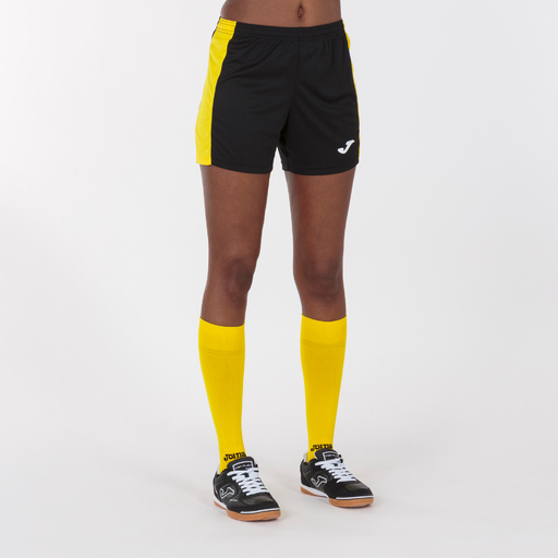 Shorts maxi Joma preto e amarelo