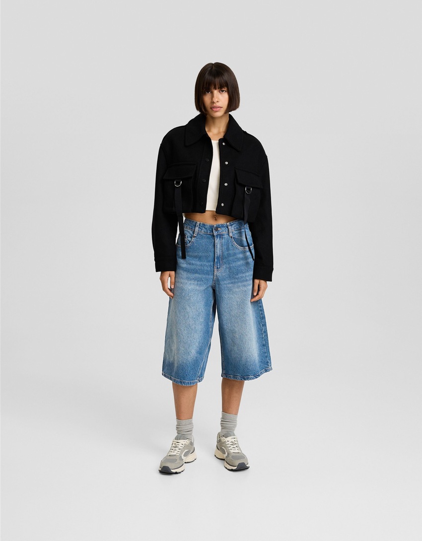 Bermudas largas de ganga