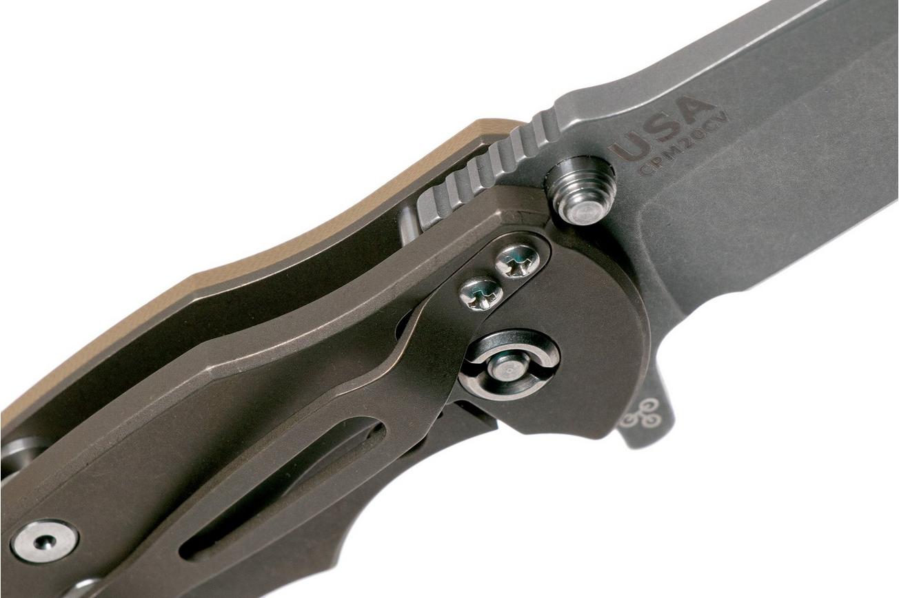 Rick Hinderer Jurassic Spearpoint 20CV Battle Bronze Coyote G10 zakmes