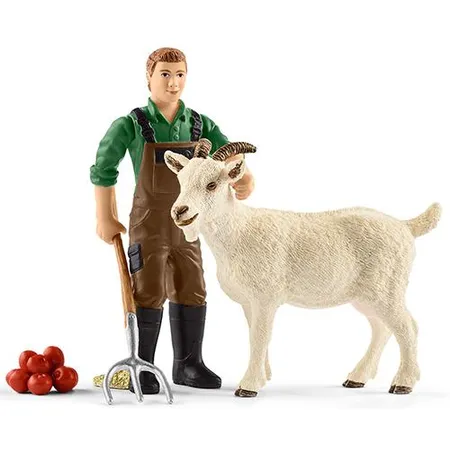 Schleich® 42375 Bauer mit Ziege