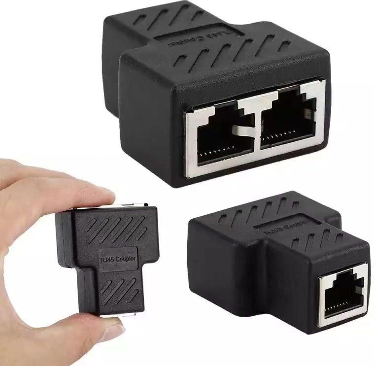 Allteq - Netwerk T-adapter - Zwart - RJ45 Splitter - 1 stuk