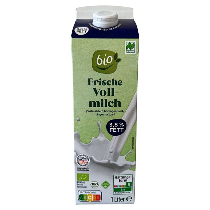 BIO Frische Bio-Vollmilch 3,8 % 1 l