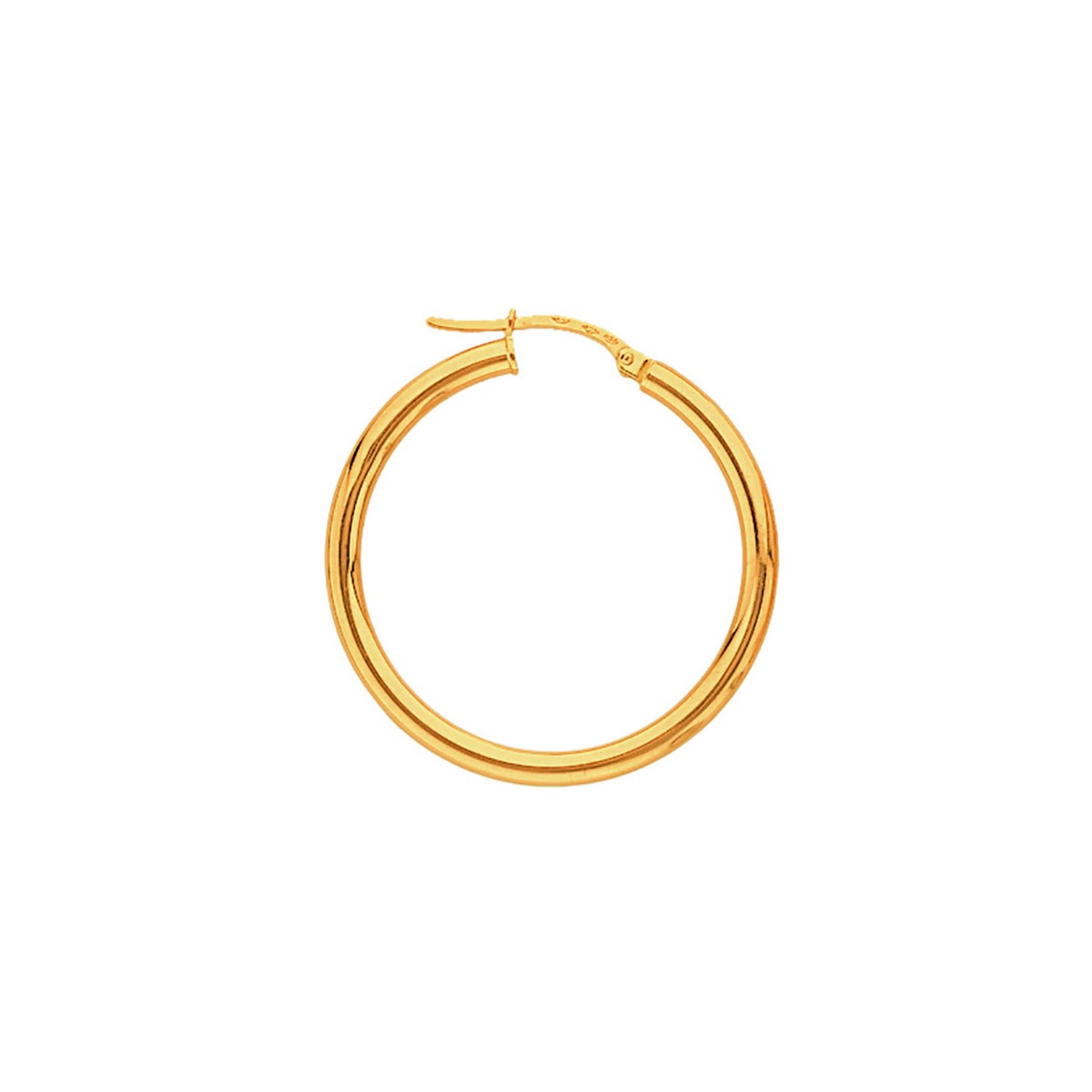 Boucles d'oreilles créoles or jaune 9 carats 25 mm