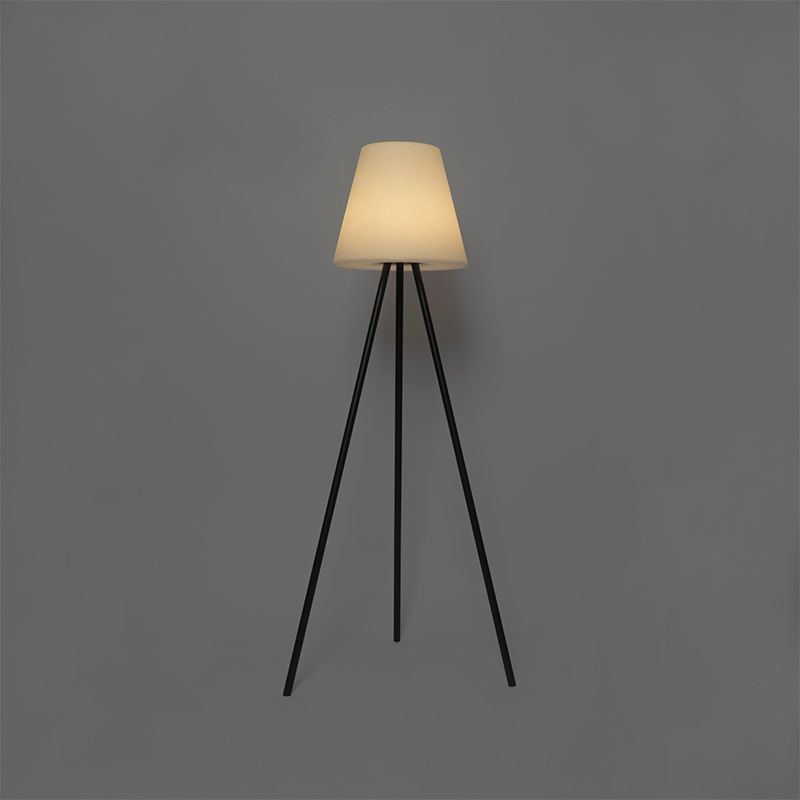 Moderne buiten vloerlamp zwart IP44 incl. LED op solar - Virginia