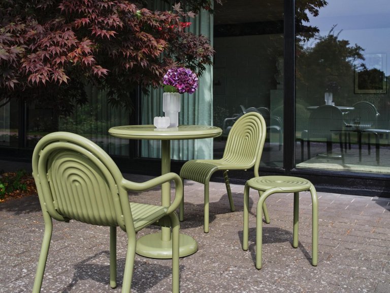 Tom Dixon Groove Round tuintafel Ø69,7 Moss