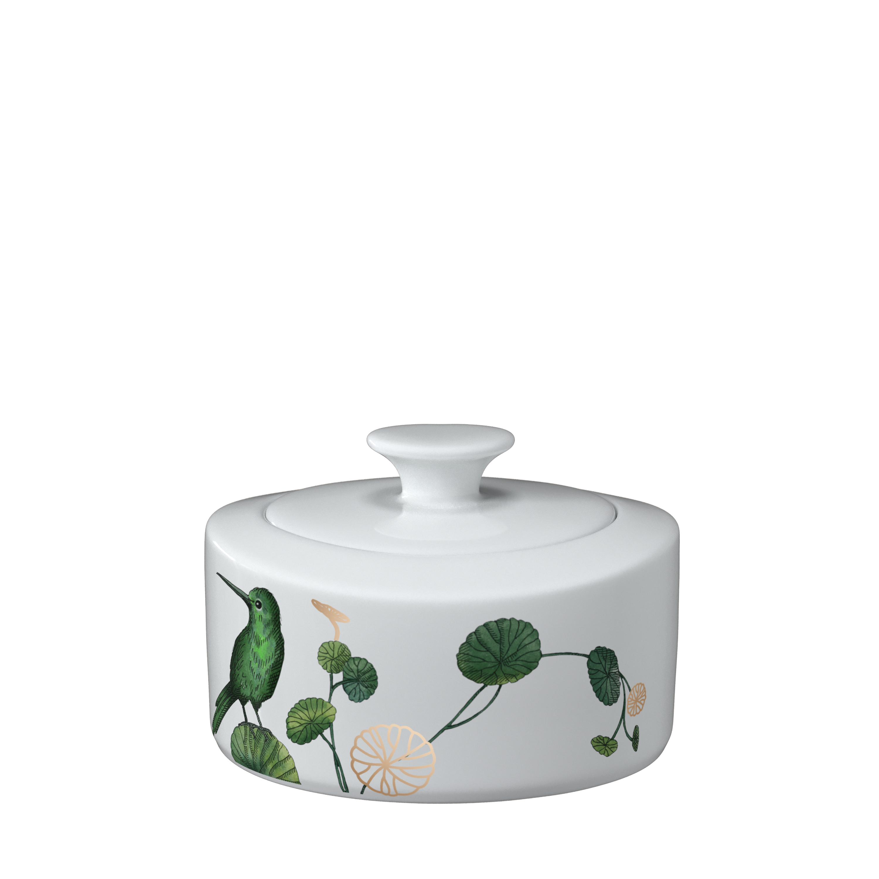 Avarua Sugar bowl Multi-colored, 9.9 oz, Premium Bone Porcelain