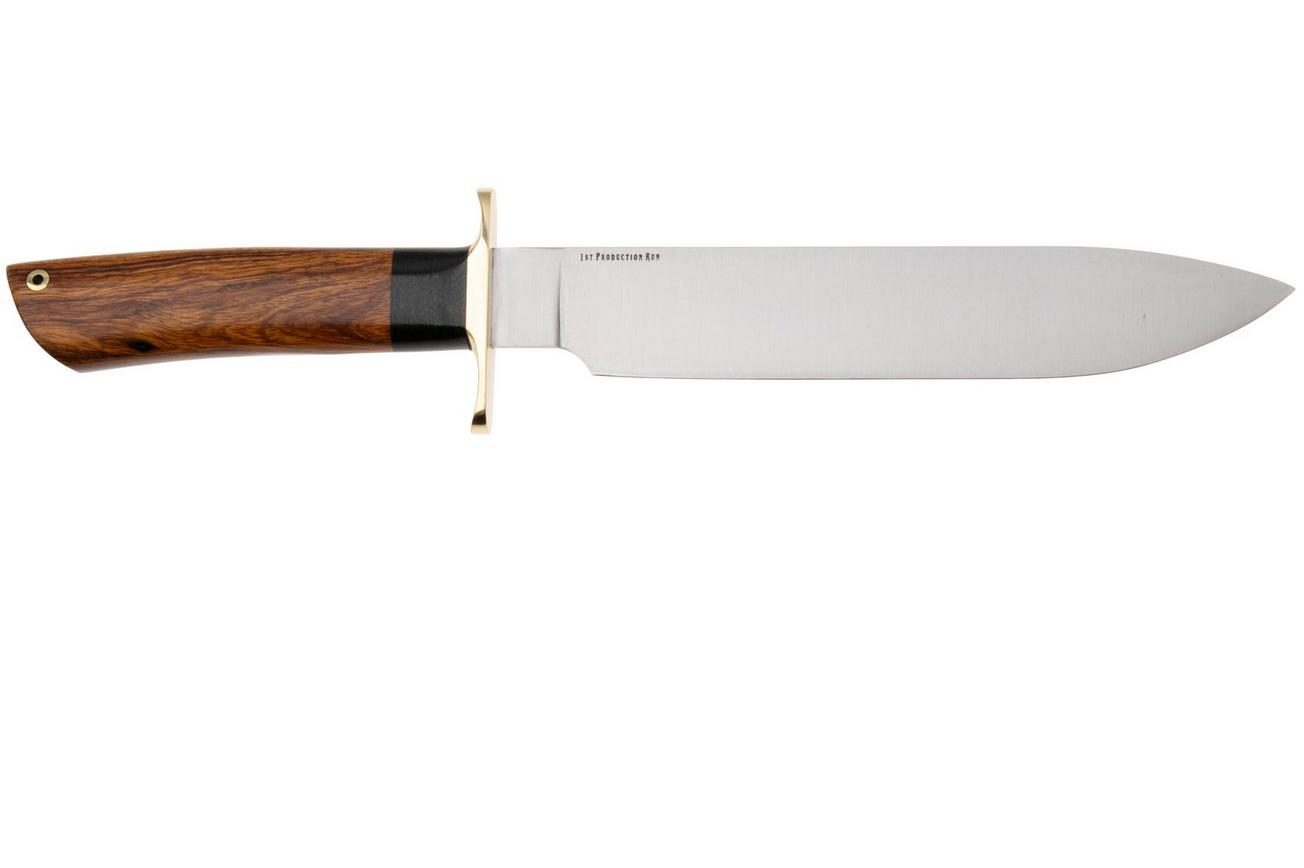 Bark River Mike Stewart Bowie Satin A2, Desert Ironwood, vaststaand mes