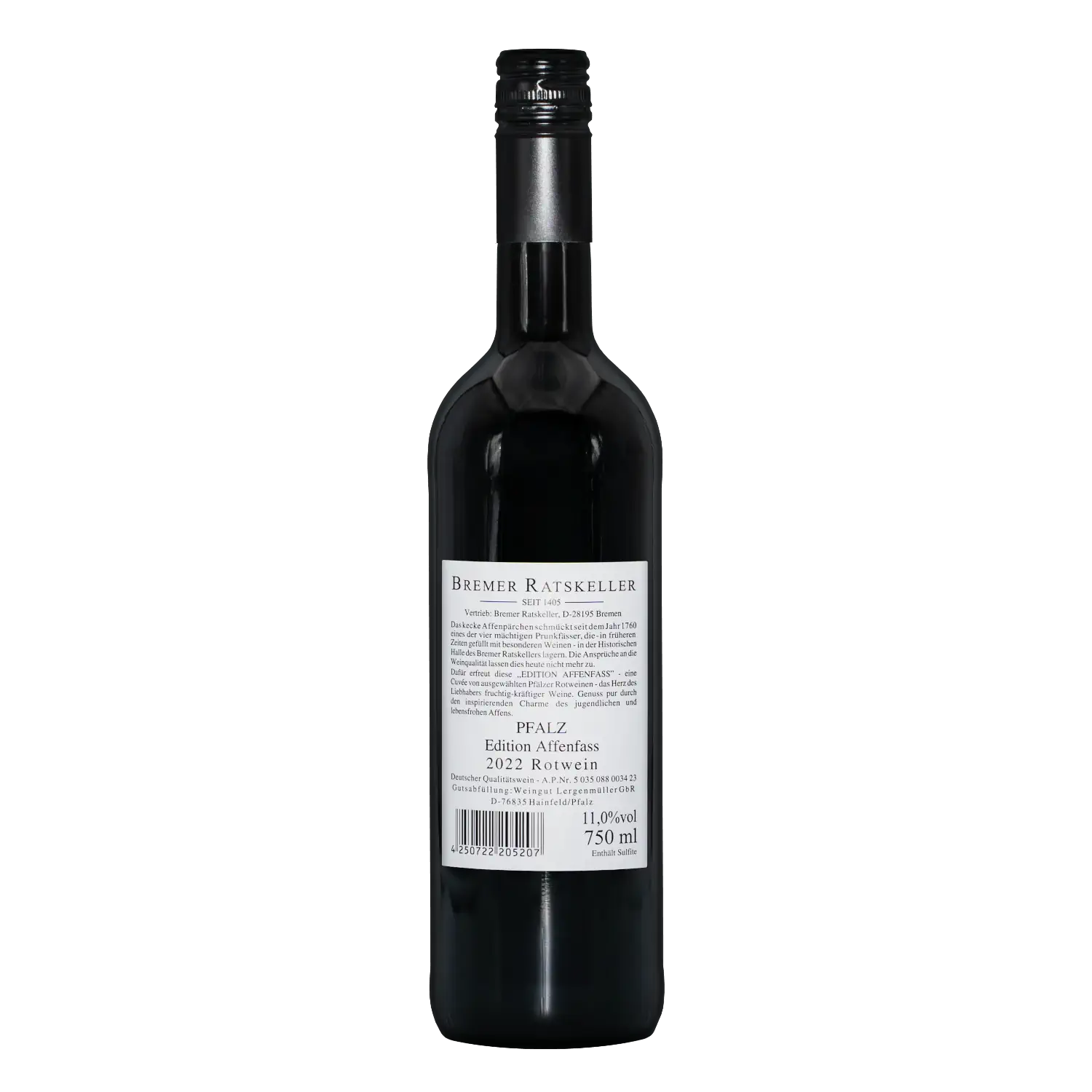 Edition Affenfass Rotwein feinherb, Pfalz 2022