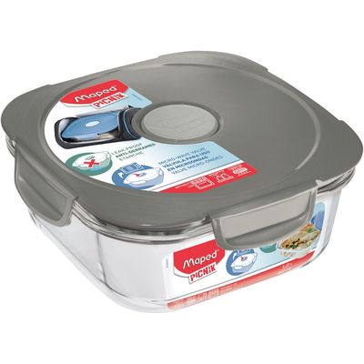 Maped Picnik Concept Adult - Boîte à déjeuner en verre 1,2L - gris