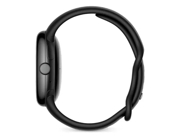 Google Pixel Watch - Matsort - smart ur med bånd - fluoroelastomer - obsidian - båndstørrelse: L - 32 GB - Wi-Fi, NFC, Bluetooth - 36 g