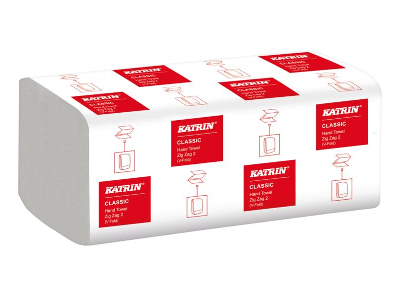 Katrin Falthandtücher Classic ZZ 4000 Stück Papiertücher V-Falz, 2-lagig, 22.4 x 23 cm