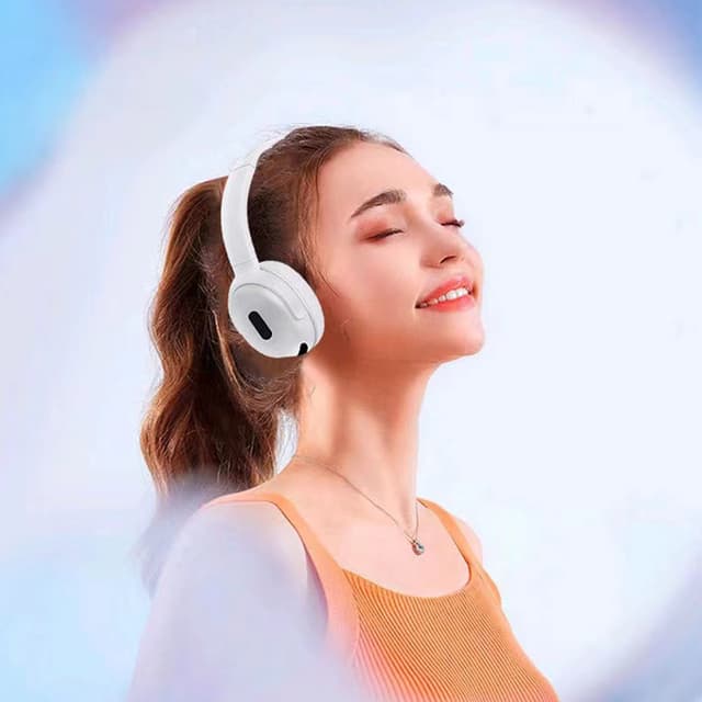Trådløse stereohovedtelefoner med Bluetooth 5.3 og ultralang batterilevetid Hvid