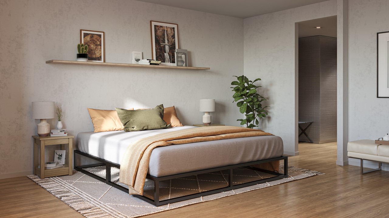Original Metalen Bed zwart