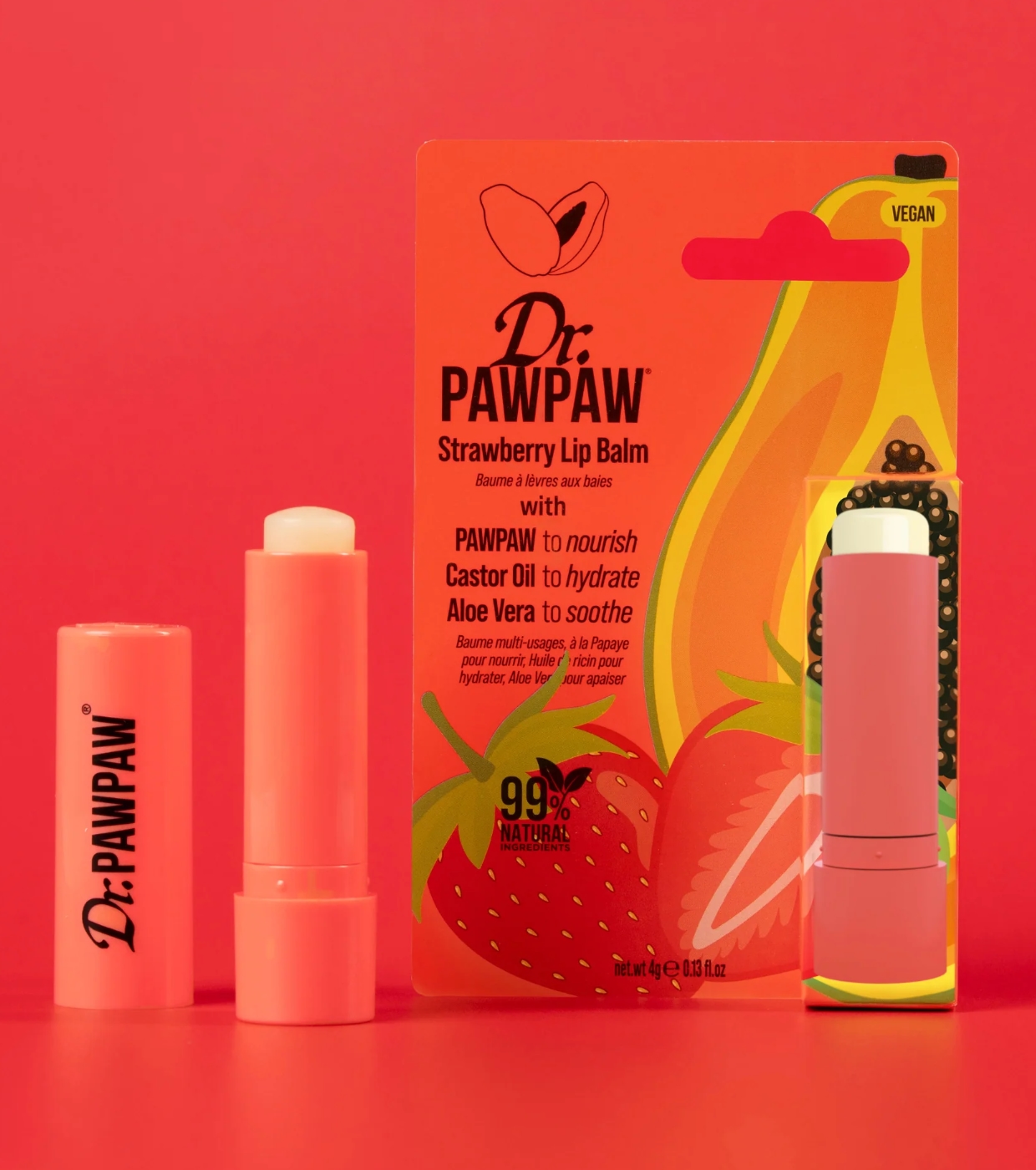 Dr. Paw Paw - Bálsamo Labial em Bastão - Strawberry