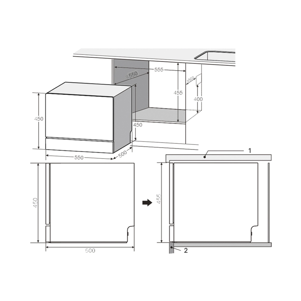 BergerLanz FSP GS8404 Geschirrspüler Freistehend 55 cm