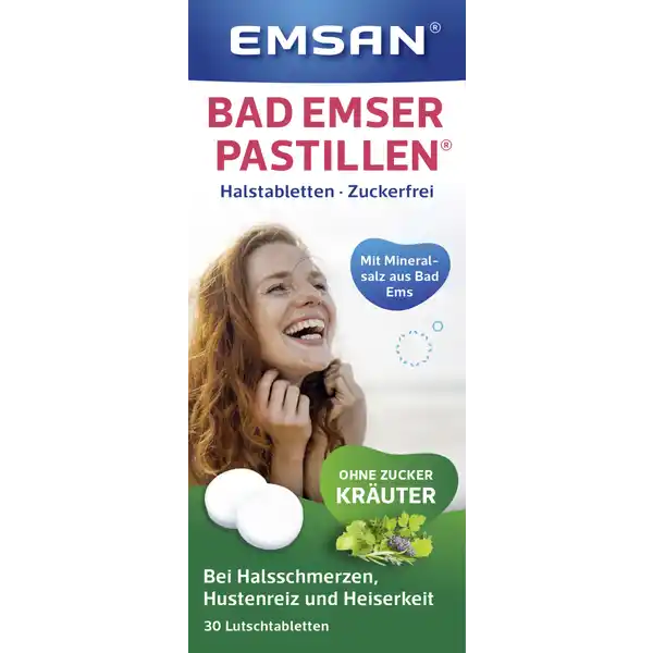 Bad Emser Pastillen ohne Zucker mit Kräutern