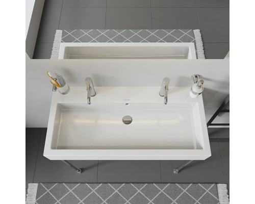 DURAVIT dubbele wastafel Vero 100 x 47 cm glanzend wit 454100026