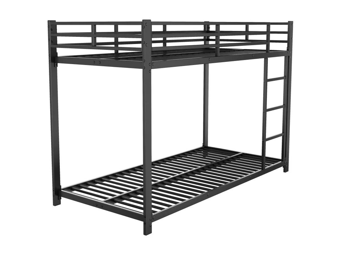 Lits pour enfants 90*200, lits superposés, lits en fer, lits superposés en fer de forme classique, noir