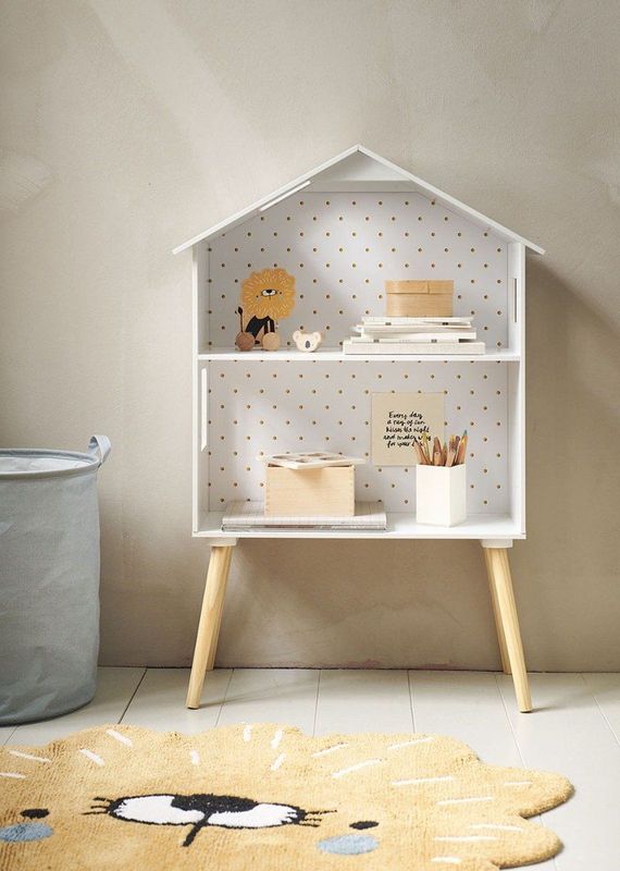 Poppenhuis - Houten Wandrek voor Kinderkamer - 1 Meter Hoog