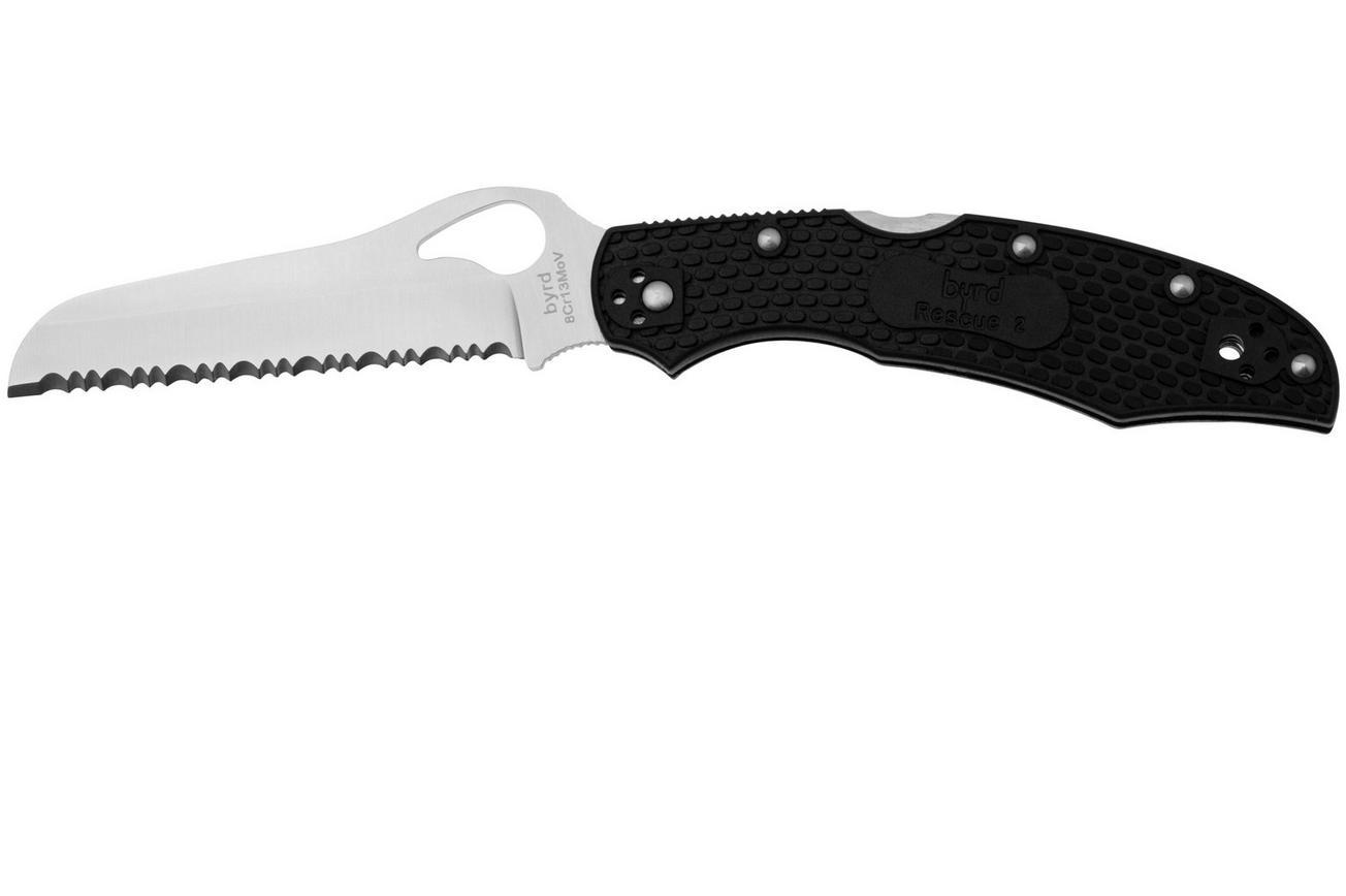Spyderco Byrd Cara Cara 2 Rescue BY17SBK2 Black FRN, serrated zakmes