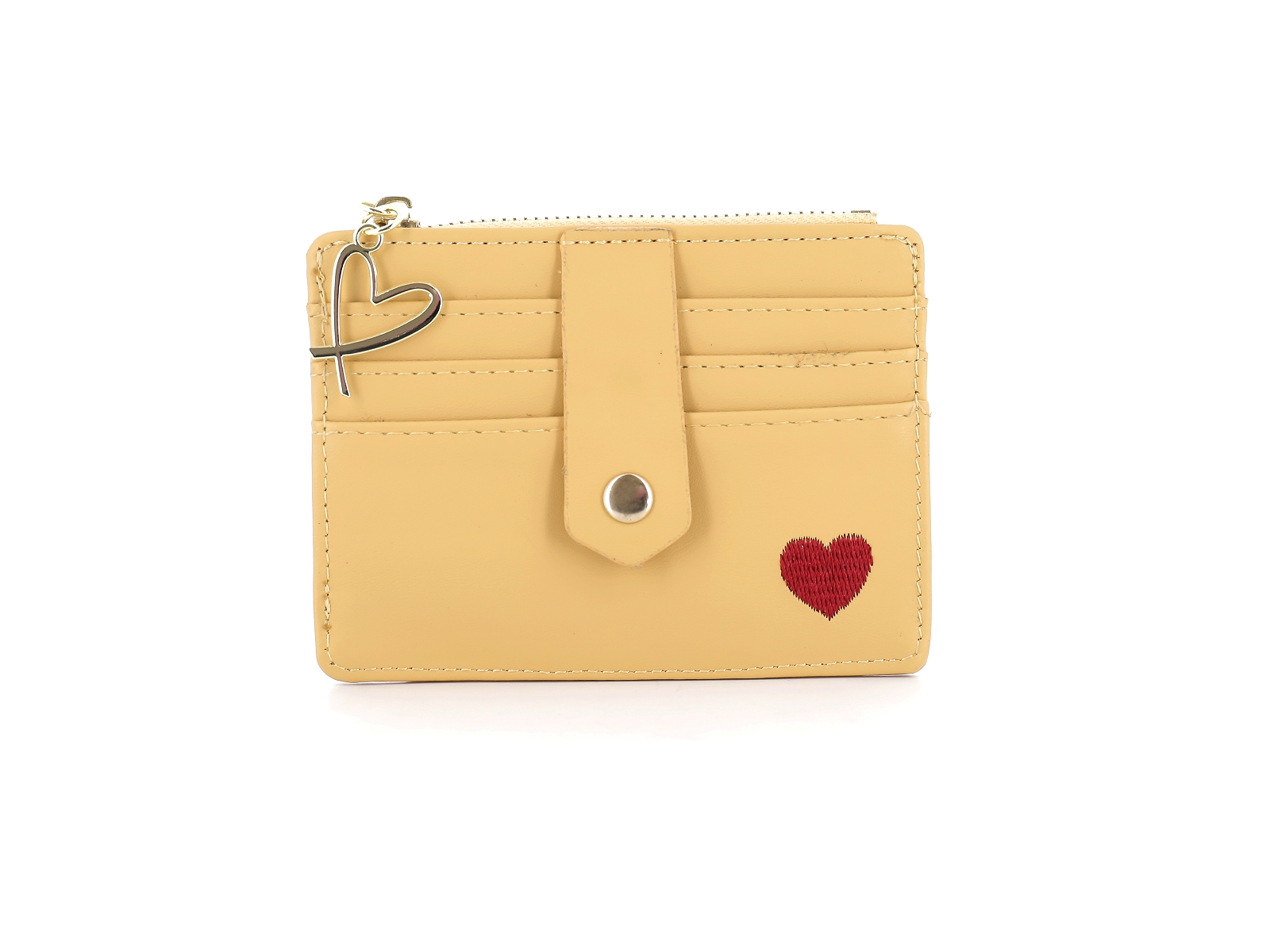 M brand-PORTECARTE COEUR Synthétique Jaune