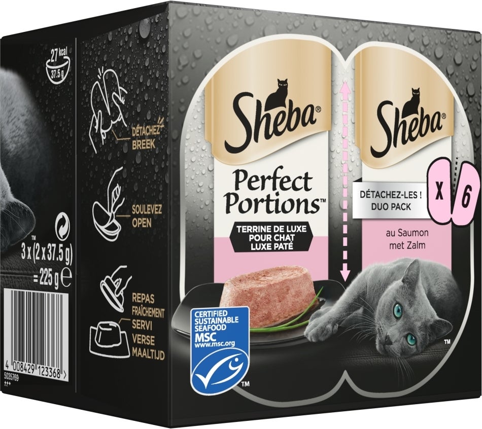 Sheba kattenvoer Perfect Portions zalm 37,5 g 6 stuks